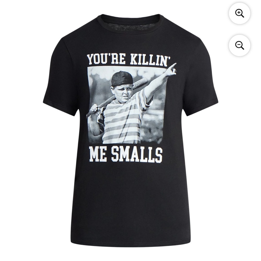 Black Graphic Tee with 'The Sandlot' Print